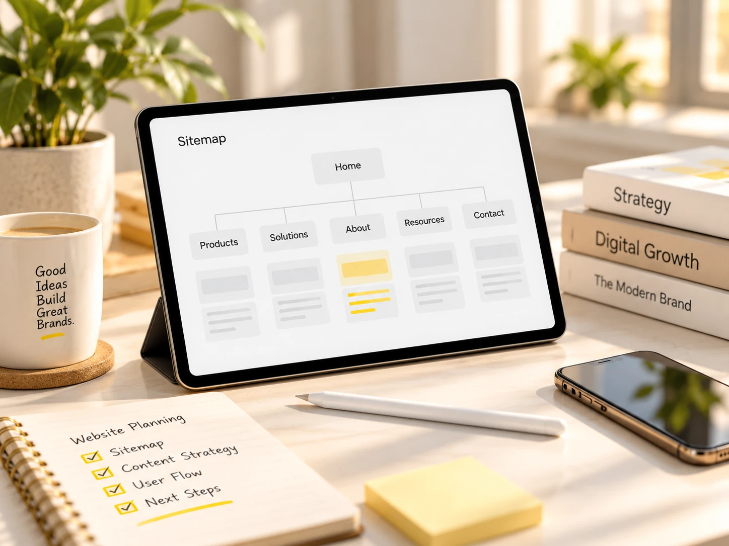 Website structure and sitemap planning